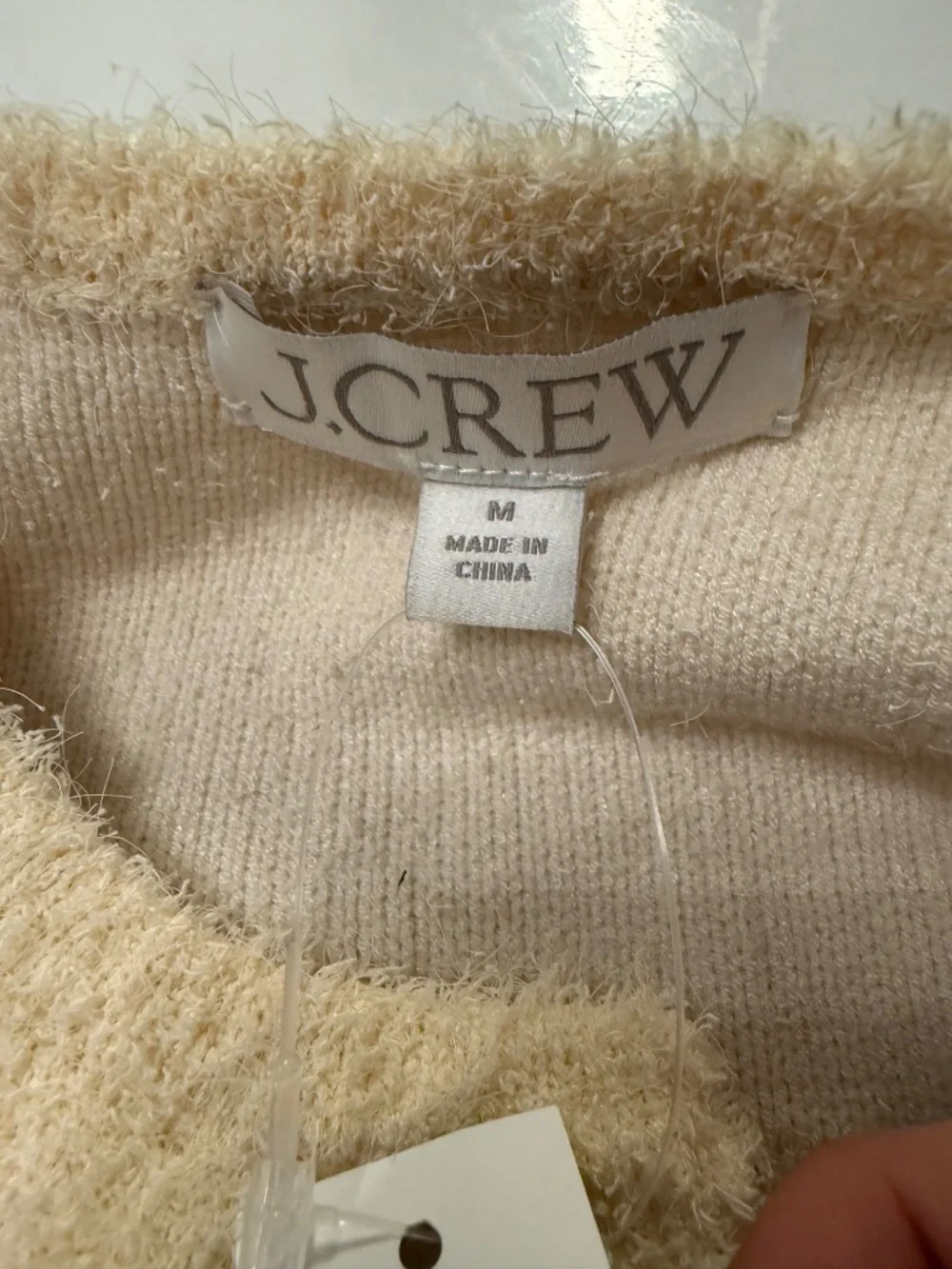 J.Crew NWT 2025 Cinch waist Sweater Lady Jacket Blazer size M cream gold buttons